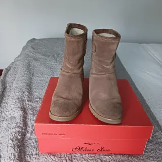 Botín Serraje Taupe Talla 39