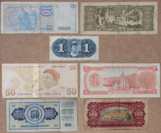 Lote Billetes Extranjeros Usados