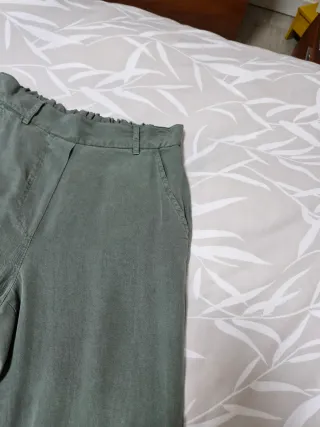 Pantalón fluido verde talla M