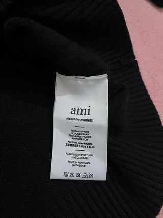 Maglione Ami Paris nero cotone