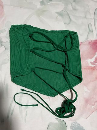 Conjunto Top Rosa y Verde Talla M