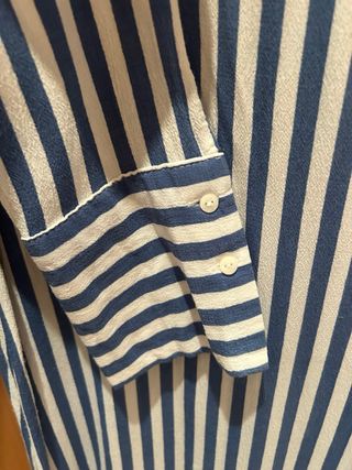 Camisa Zara rayas azul y blanca Talla S