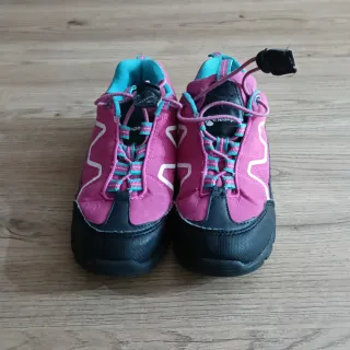 Botas de monte niña rosa y negro