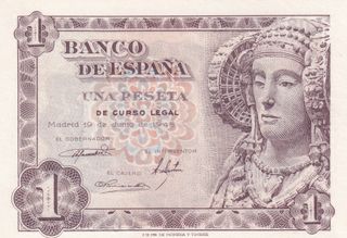 Pareja 1 Peseta de 1948 Sin Circular Serie I