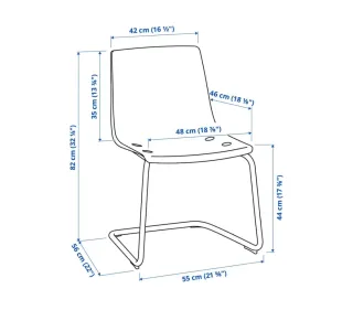 Silla Ikea Tobias Transparente