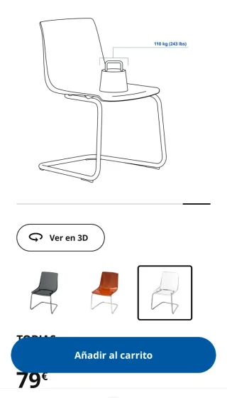 Silla Ikea Tobias Transparente