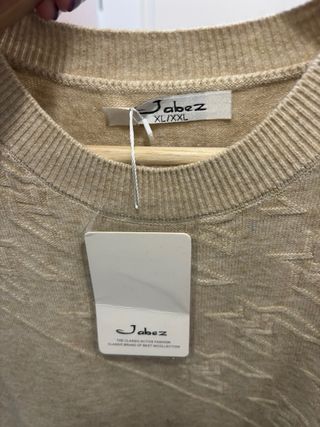 Vestido punto beige talla XL/XXL