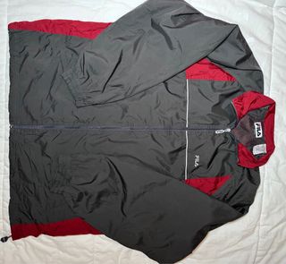 Chaqueta Fila Vintage Gris y Rojo