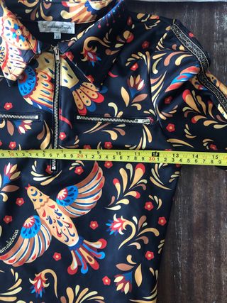 Vestido mini estampado pájaros Camaleónica