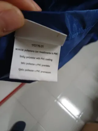 Poncho unisex blu
