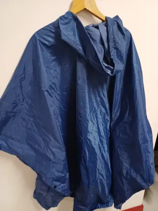 Poncho unisex blu