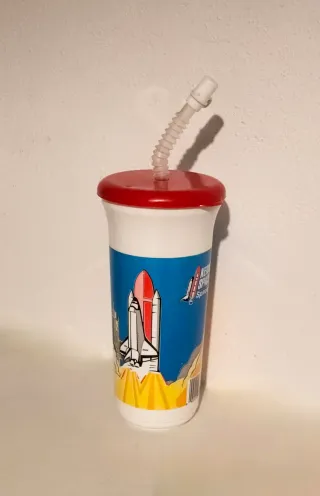 Borraccia Space Shuttle USA con cannuccia