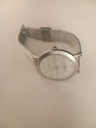 Reloj de pulsera plateado