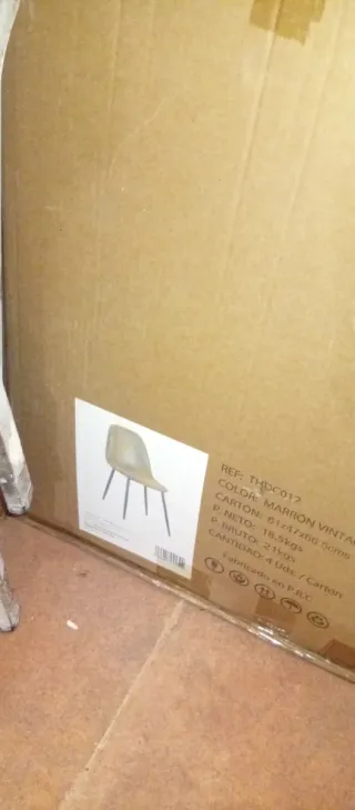 Sillas de comedor marrones (Set de 4)