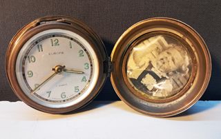 RELOJ ANTIGUO GLOBO TERRAQUEO