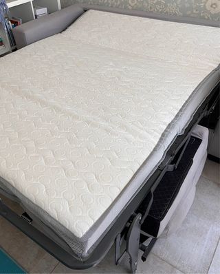 Sofá Cama 2 Plazas.  Gris Nuevo. Cama de 140x190.