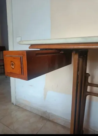 Patas Máquina Coser Alfa Antigua con Mármol