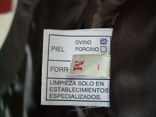 Chaquetón de piel marrón mujer