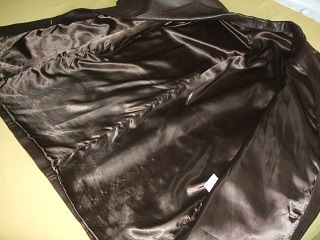 Chaquetón de piel marrón mujer