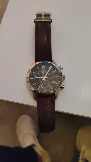 Reloj Lotus Hombre Correa Marrón y Esfera Gris