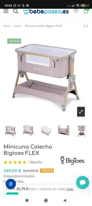 Cuna de viaje BigToes Flex. cople