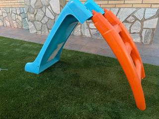 Tobogán infantil FEBER desmontable azul y naranja