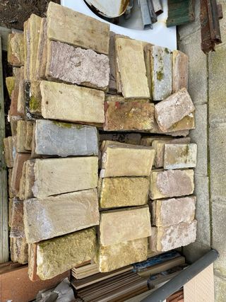 Lote de ladrillos toscos  antiguos