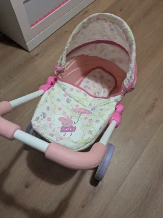 Carrito Muñecas Peppa Pig Rosa