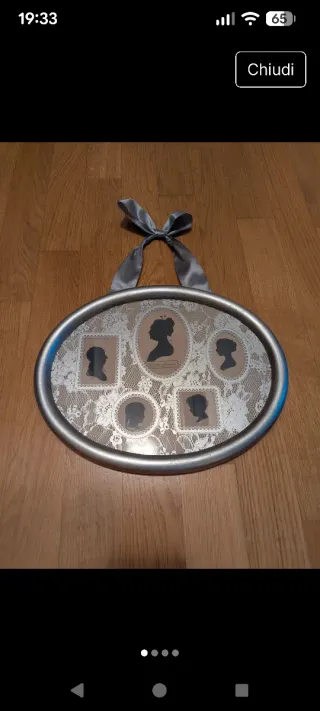 Cornice portafoto ovale con 5 profili