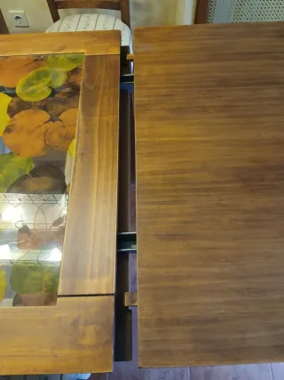 OCASIÓN. 2 mesas extensible y elevable y 6 sillas