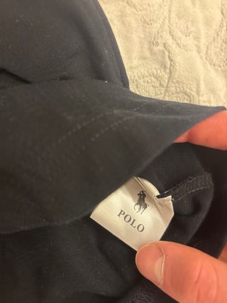 Camiseta Polo Ralph Lauren Negra Logo Rojo Talla S