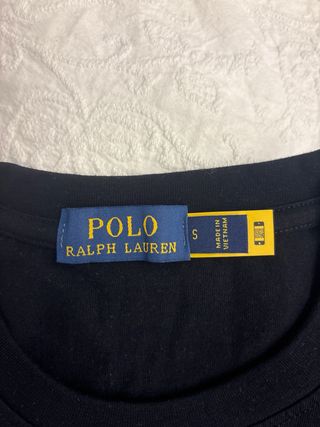 Camiseta Polo Ralph Lauren Negra Logo Rojo Talla S