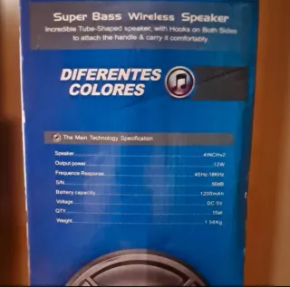 Altavoz Portátil Bluetooth Negro/Azul