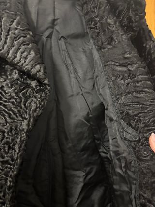 Abrigo de Astracán Auténtico Negro