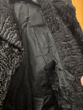 Abrigo de Astracán Auténtico Negro