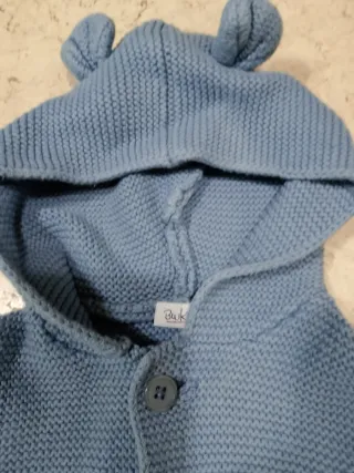 Cardigan neonato 3/6 mesi con cappuccio