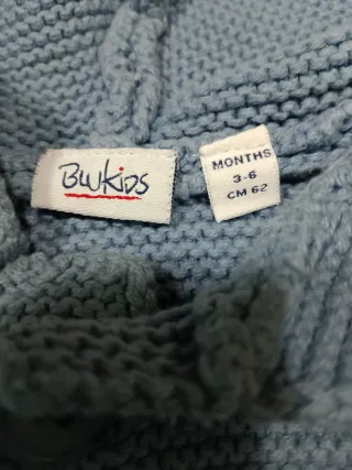 Cardigan neonato 3/6 mesi con cappuccio