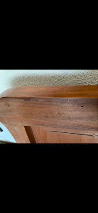 Cabecero y pie de cama doble de madera