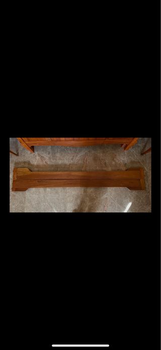 Cabecero y pie de cama doble de madera