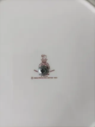 Bandeja Royal Doulton Porcelana y Metal