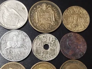Lote 9 monedas España