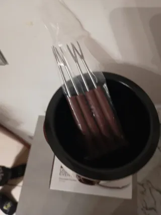 Fonduta cioccolato con 4 forchette