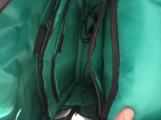 Mochila maleta gris y rosa