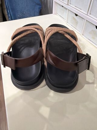 Chanclas ZARA MAN Beige/Marrón