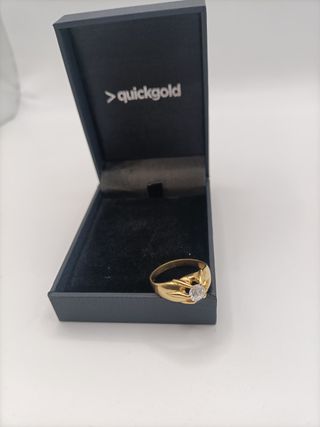 Anillo Oro 18k Solitario 3.64gr