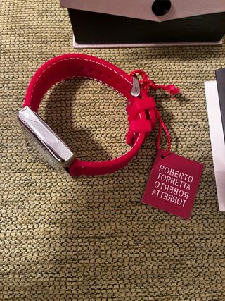 Reloj Roberto Torretta Cuadrado Correa Roja