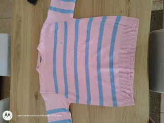 Chaleco Ralph Lauren Rayas Rosa y Azul