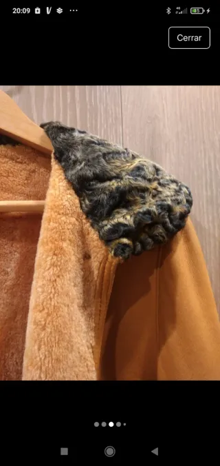 Abrigo vintage piel vuelta