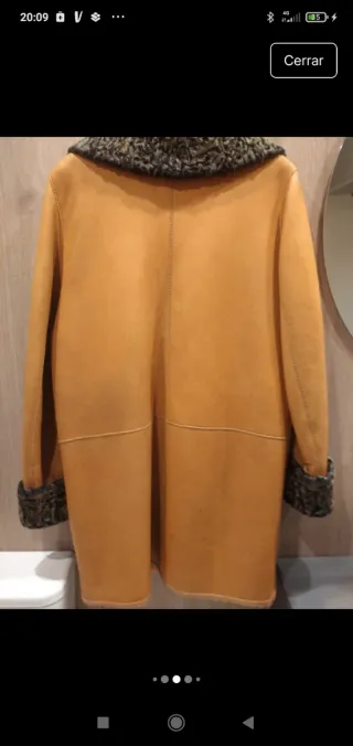 Abrigo vintage piel vuelta