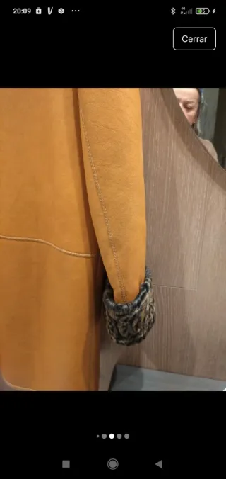 Abrigo vintage piel vuelta